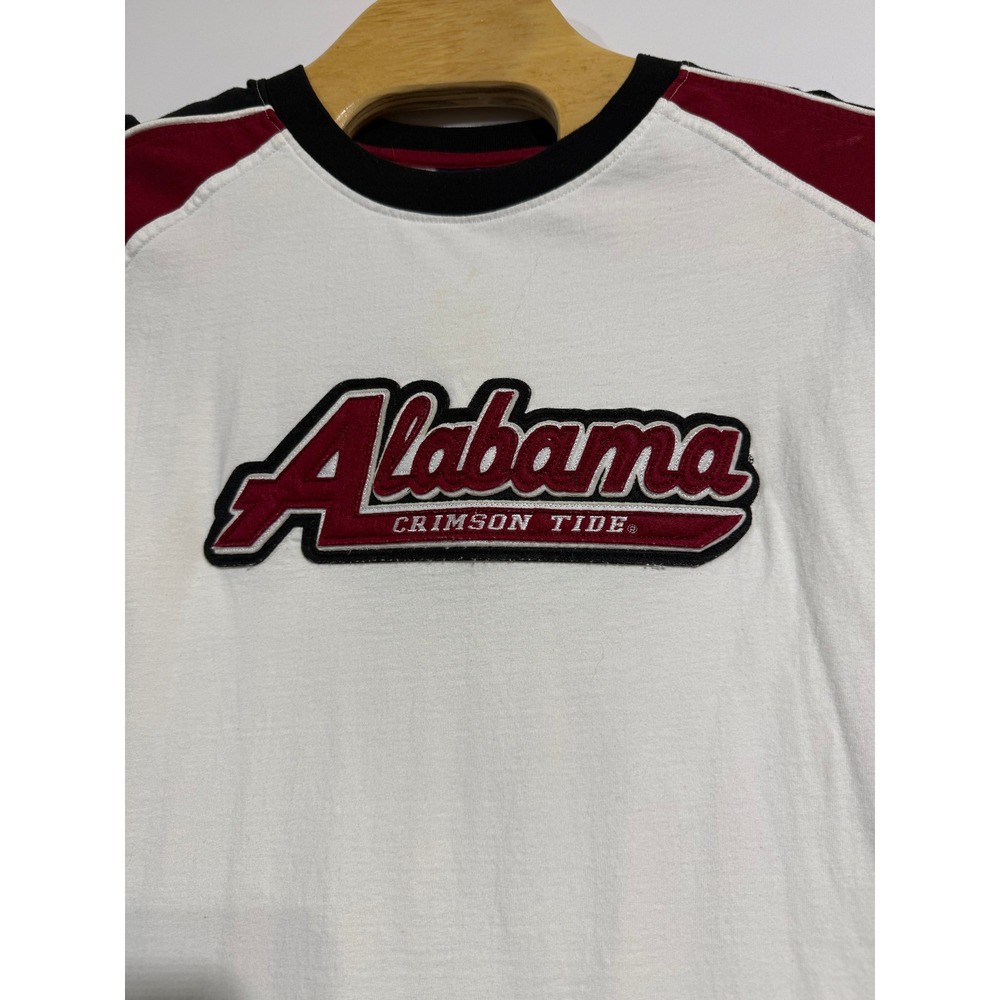 Cadre Athletic Alabama Crimson Tide T-Shirt Mens XL White Good Raglan Sleeve